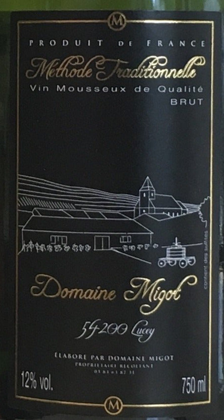 Domaine Migot Organic Brut Rose Sparkling Wine from Lorraine, France