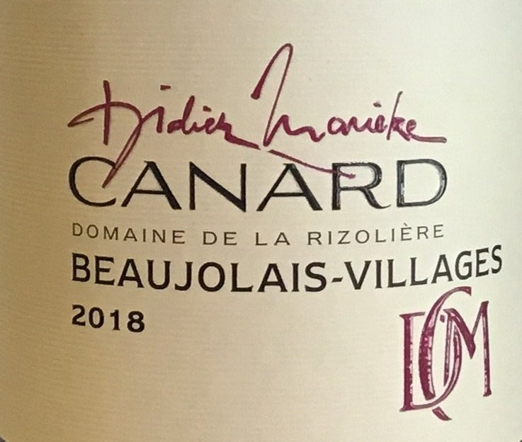 Rizoliere 'Duck' Domaine - Beaujolais-Villages 2018 Dry Red Wine
