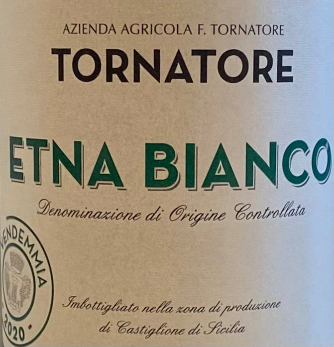 Tornatore's 'Etna Bianco' White Wine from Sicily