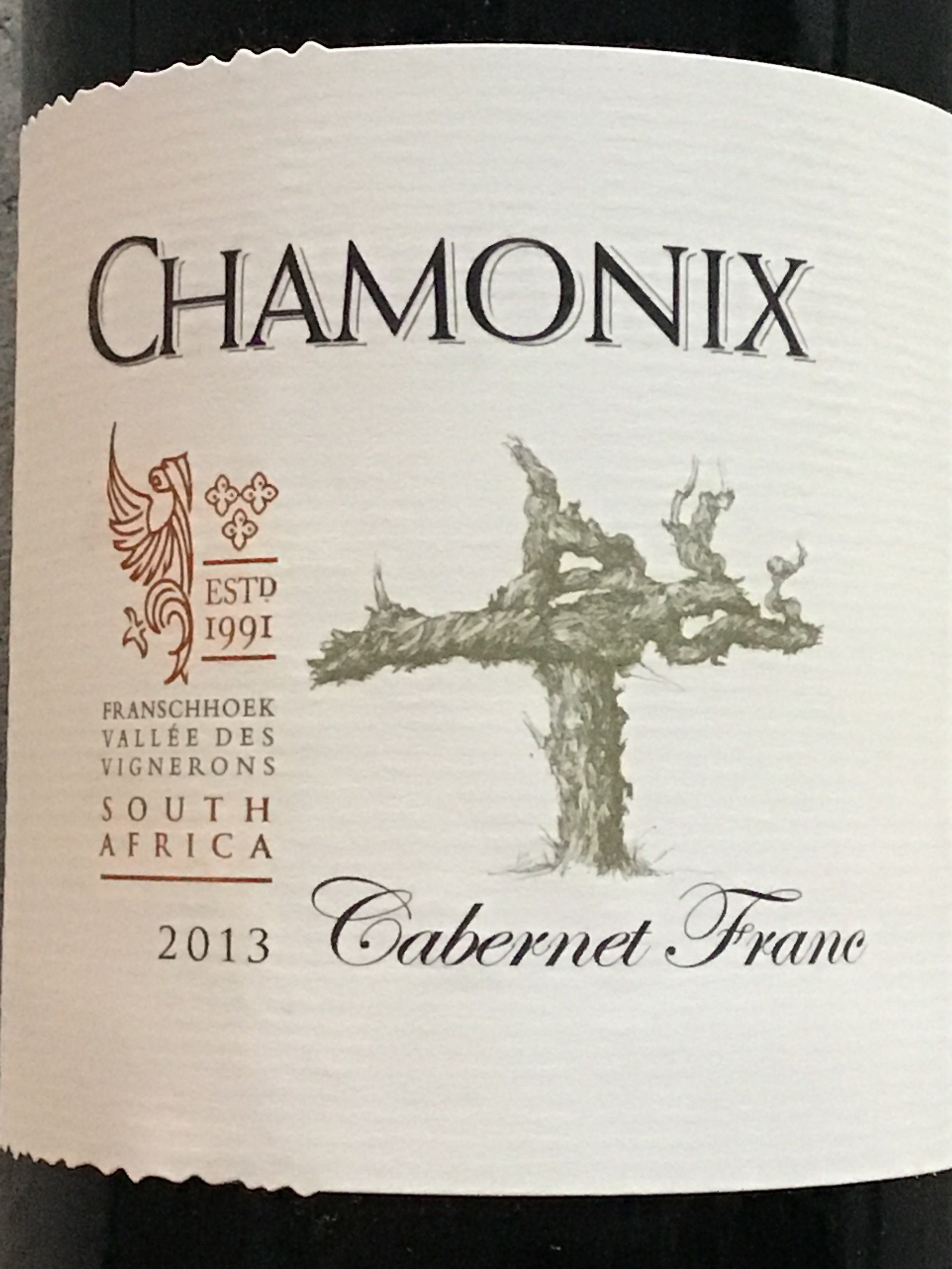Chamonix Cabernet Franc Red Wine from Franschhoek