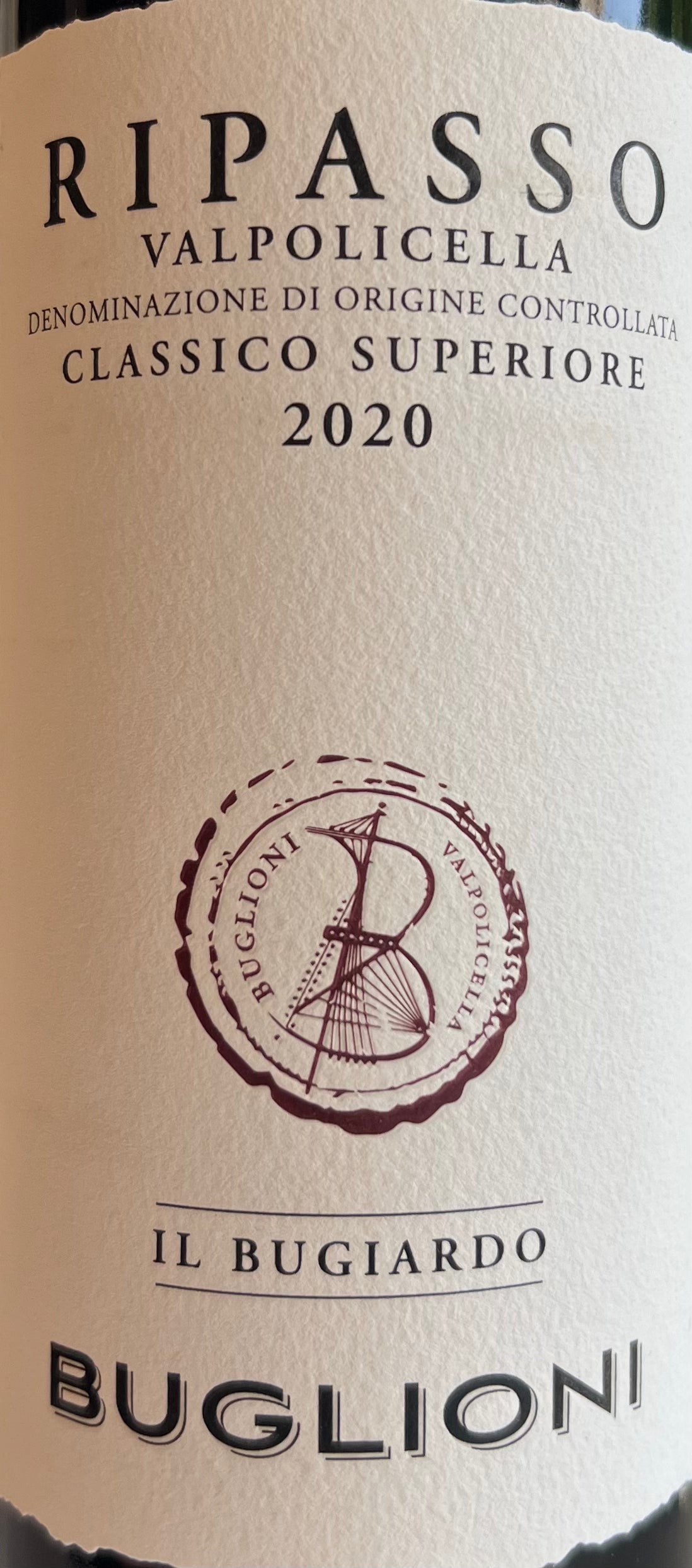 Buglioni 'The Liar' - Premium Valpolicella Ripasso Red Wine 2020