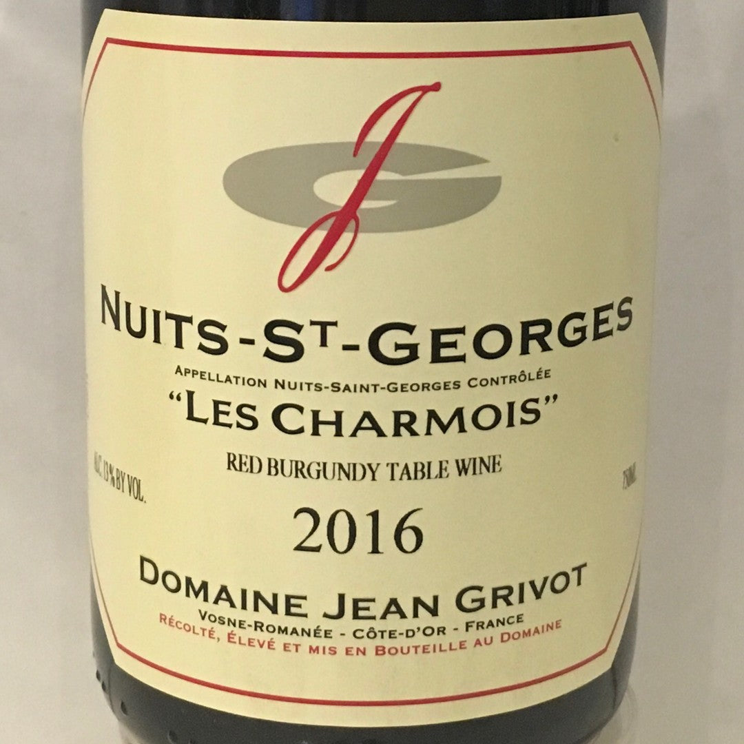 Domaine Jean Grivot's Fine Red Wine - Les Charmois from Nuits St - Georges