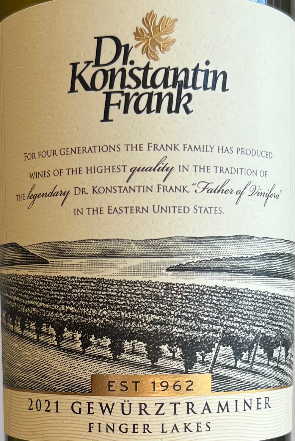 Dr. Konstantin Frank's 2021 Fresh Dry Gewurztraminer from Finger Lakes, NY
