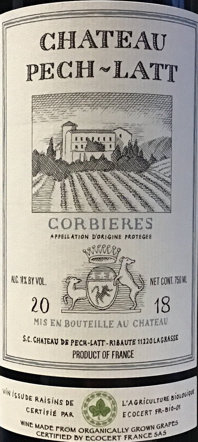 Corbieres Red Wine - Chateau Pech - Latt