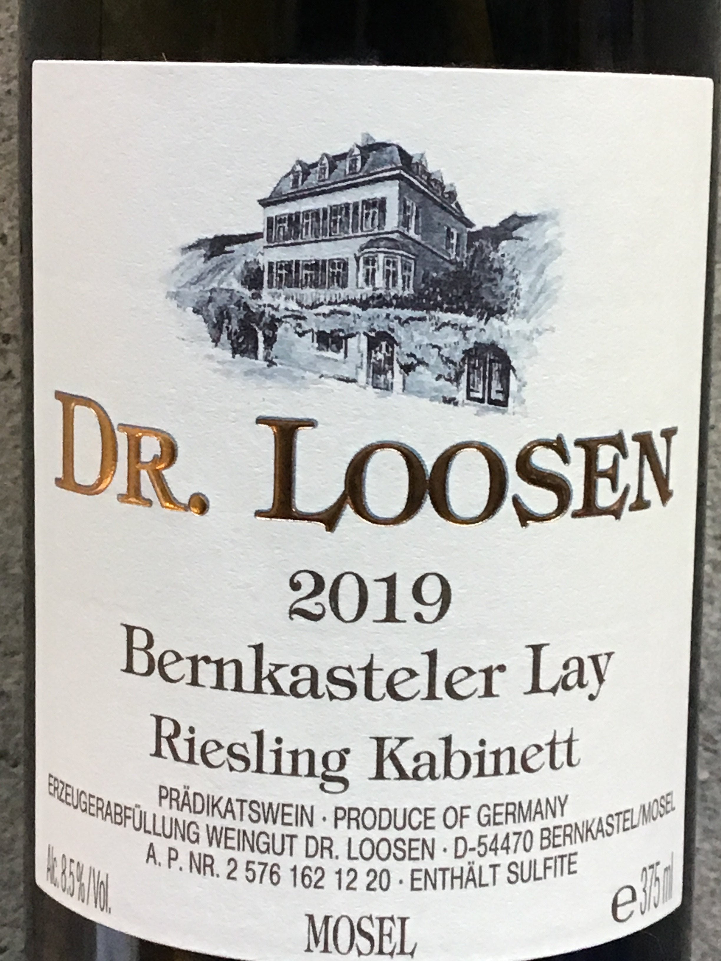 Dr. Loosen's 'Bernkasteler Lay' Riesling Kabinett Wine - 375ml Bottle