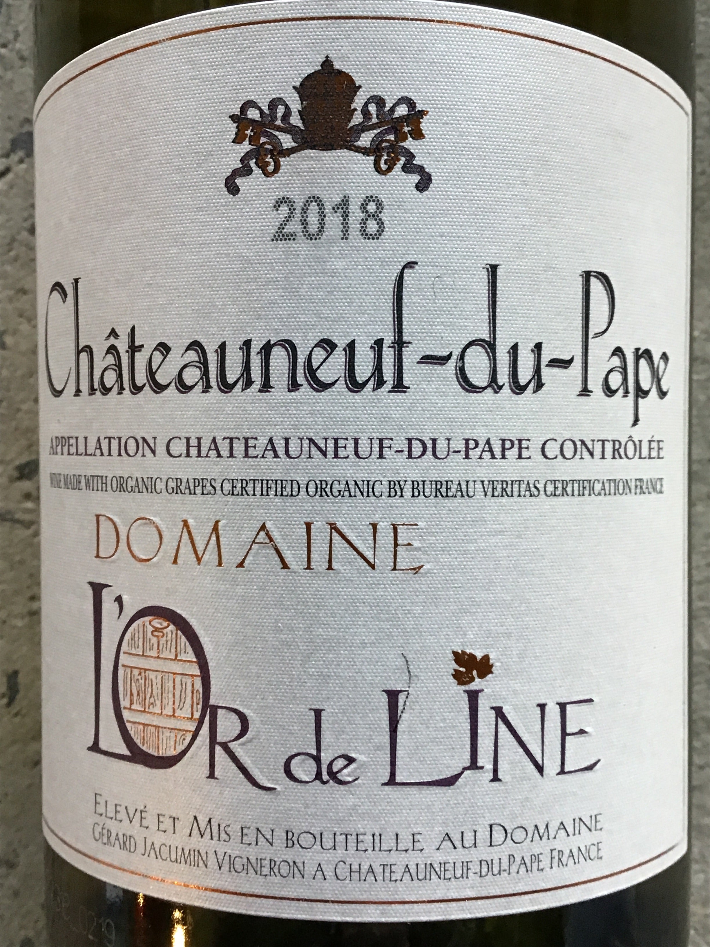 Domaine L'or de Line White Wine - Chateauneuf du Pape, a Premium White Wine from 2018
