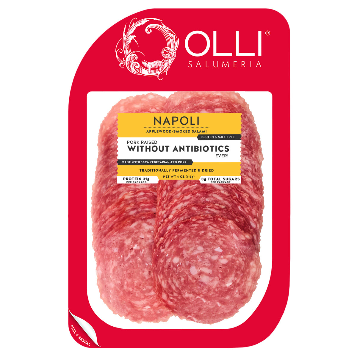 Pre - sliced Olli Napoli Salami, a 4 - ounce Delight for Gourmet Lovers