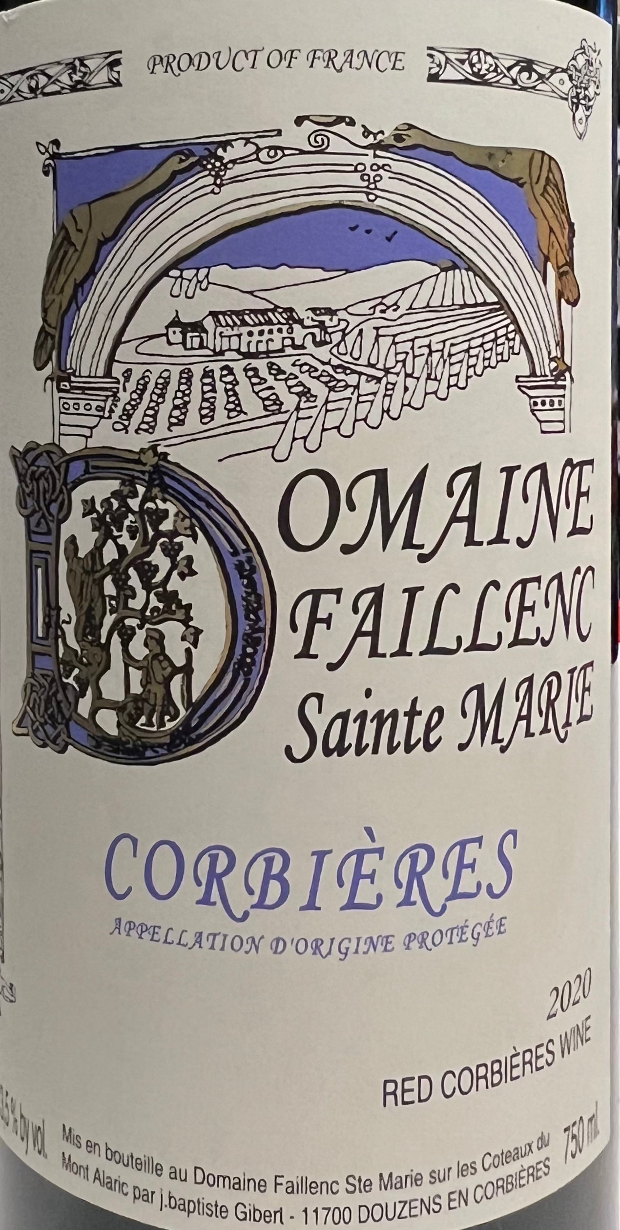 Domaine Faillenc Sainte Marie Corbieres Red Wine - 2020 Vintage