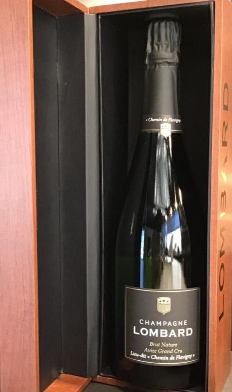 Lombard Champagne - Avize Grand Cru Brut Nature in Elegant Wooden Gift Box