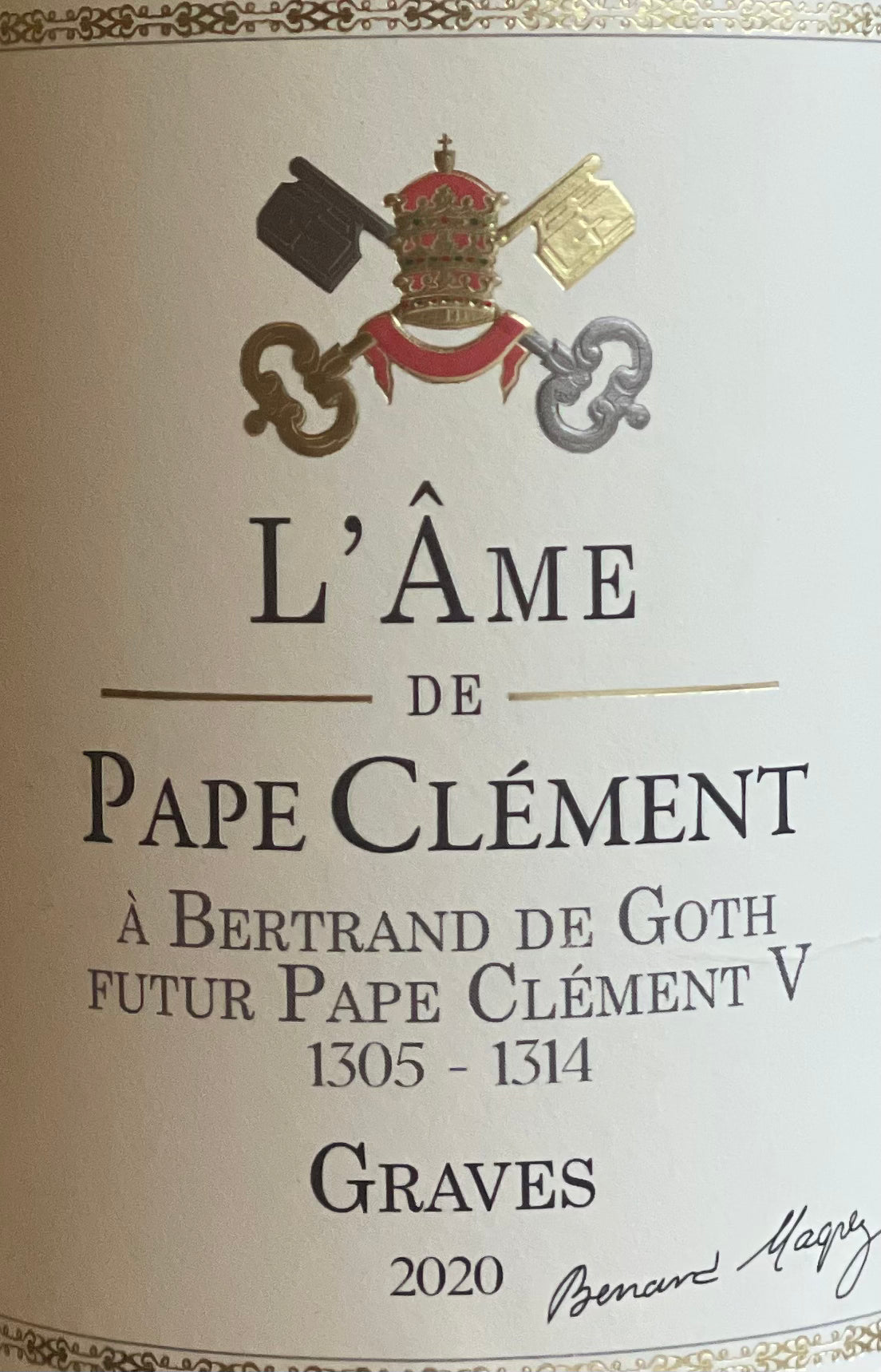 Bernard Magrez 'The Soul of Chateau Pape Clement' 2020 Graves Bordeaux White Wine