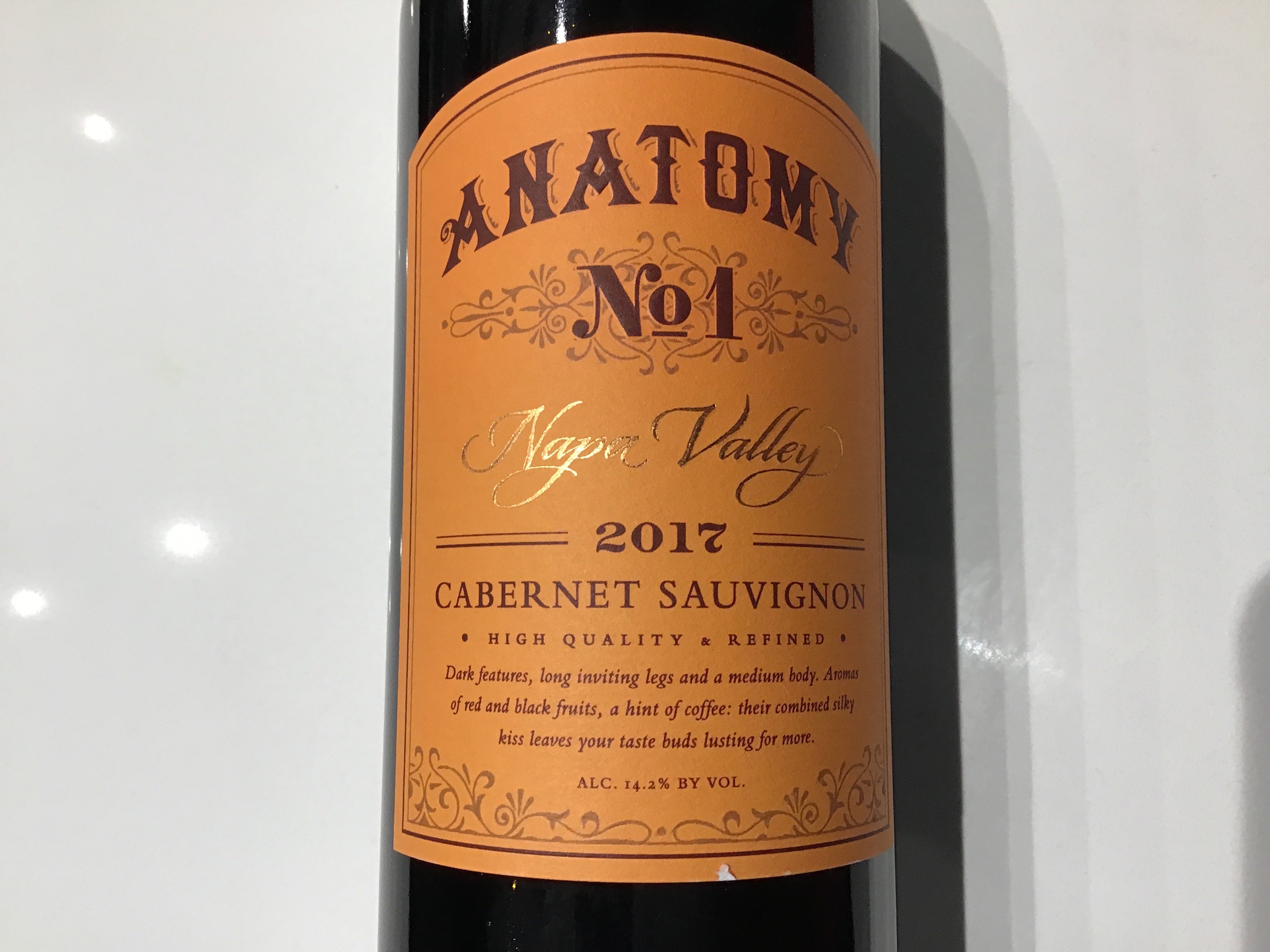 2017 Anatomy No. 1 Cabernet Sauvignon - 750ml Premium Red Wine