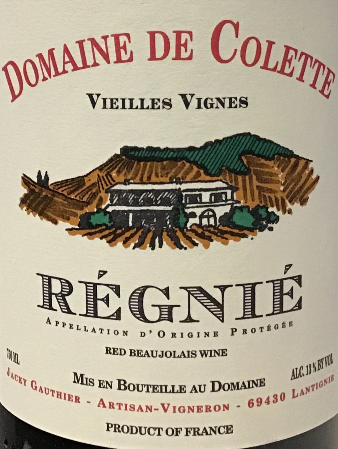 Domaine Colette Regnie Red Wine - A Beaujolais Delight