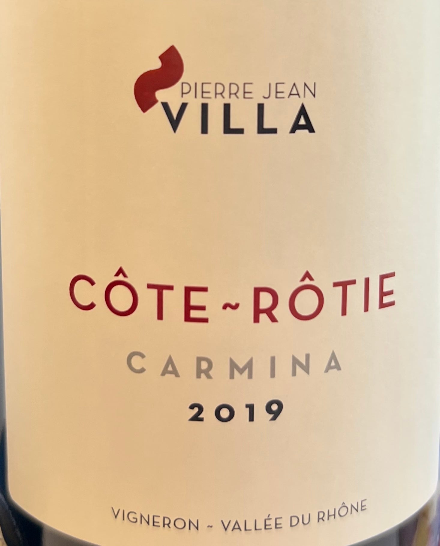 2019 Pierre Jean Villa 'Carmina' Syrah from Cote - Rotie, Rhone Valley, France