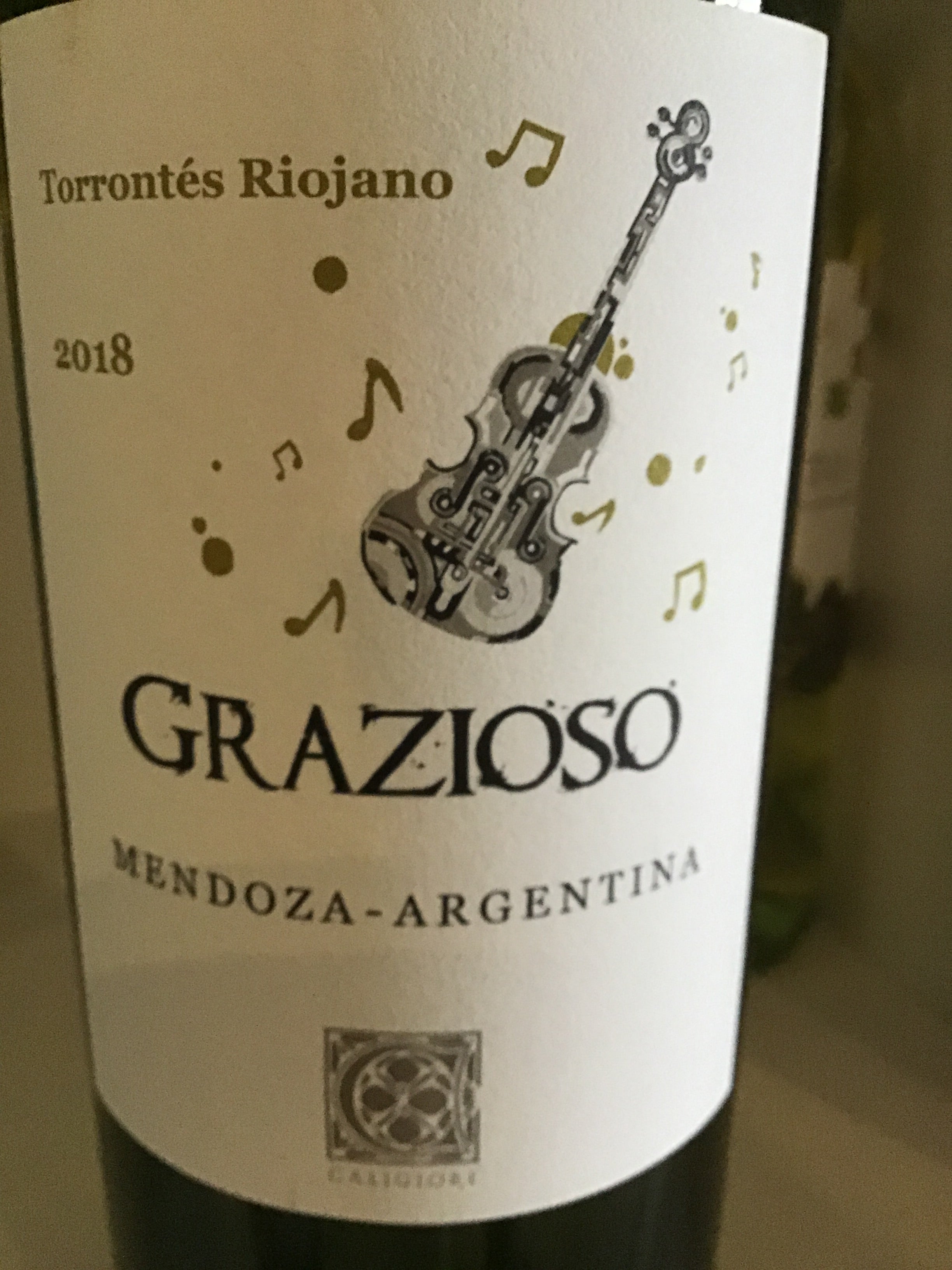 Caligiore 'Grazioso' Torrontes Wine - A Delightful Argentinian Libation