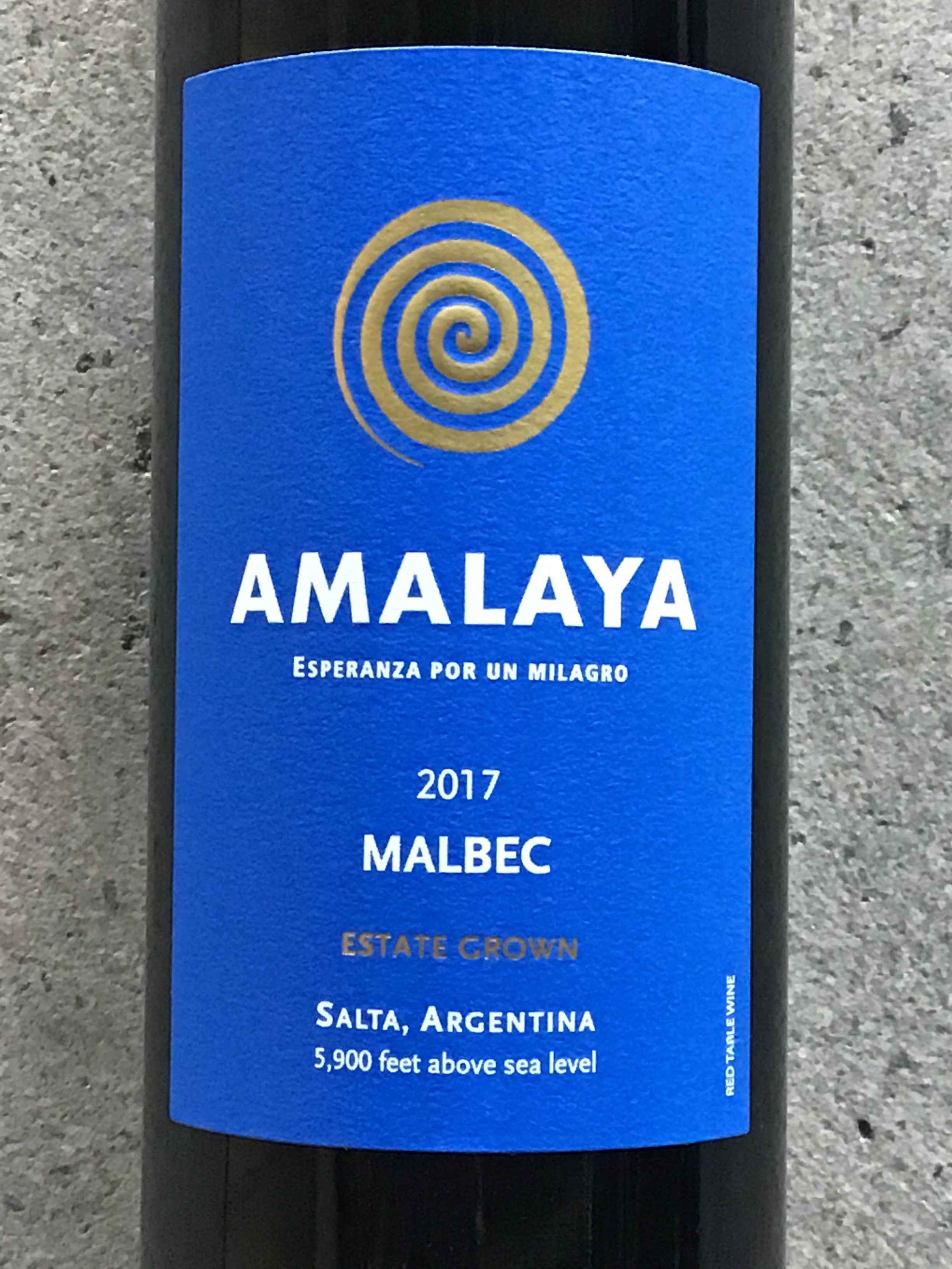 Colome 'Amalaya' 2017 375ml Malbec Wine from Salta, Argentina