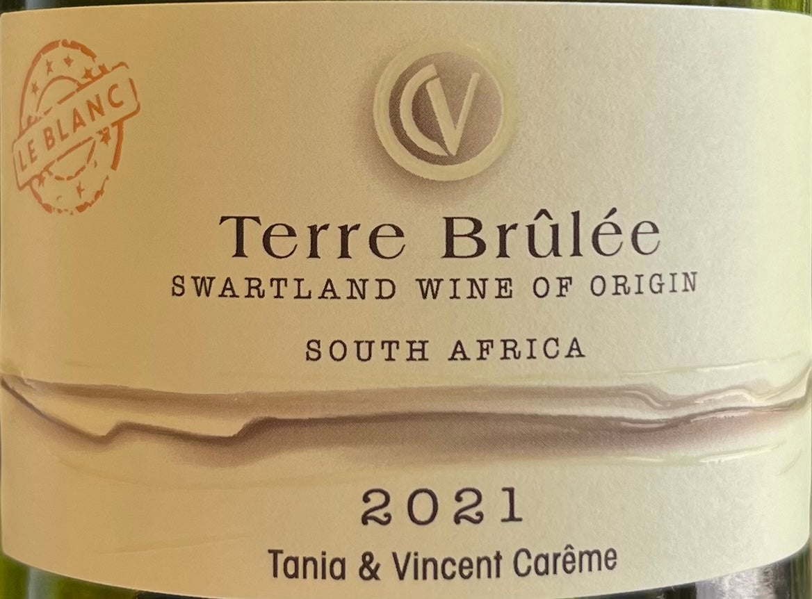 Tanian & Vincent Careme's 'Terre Brulee' Organic Vegan Chenin Blanc 2021