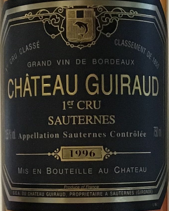 1996 Chateau Guiraud Sauternes Wine - 750ml Vintage Delight