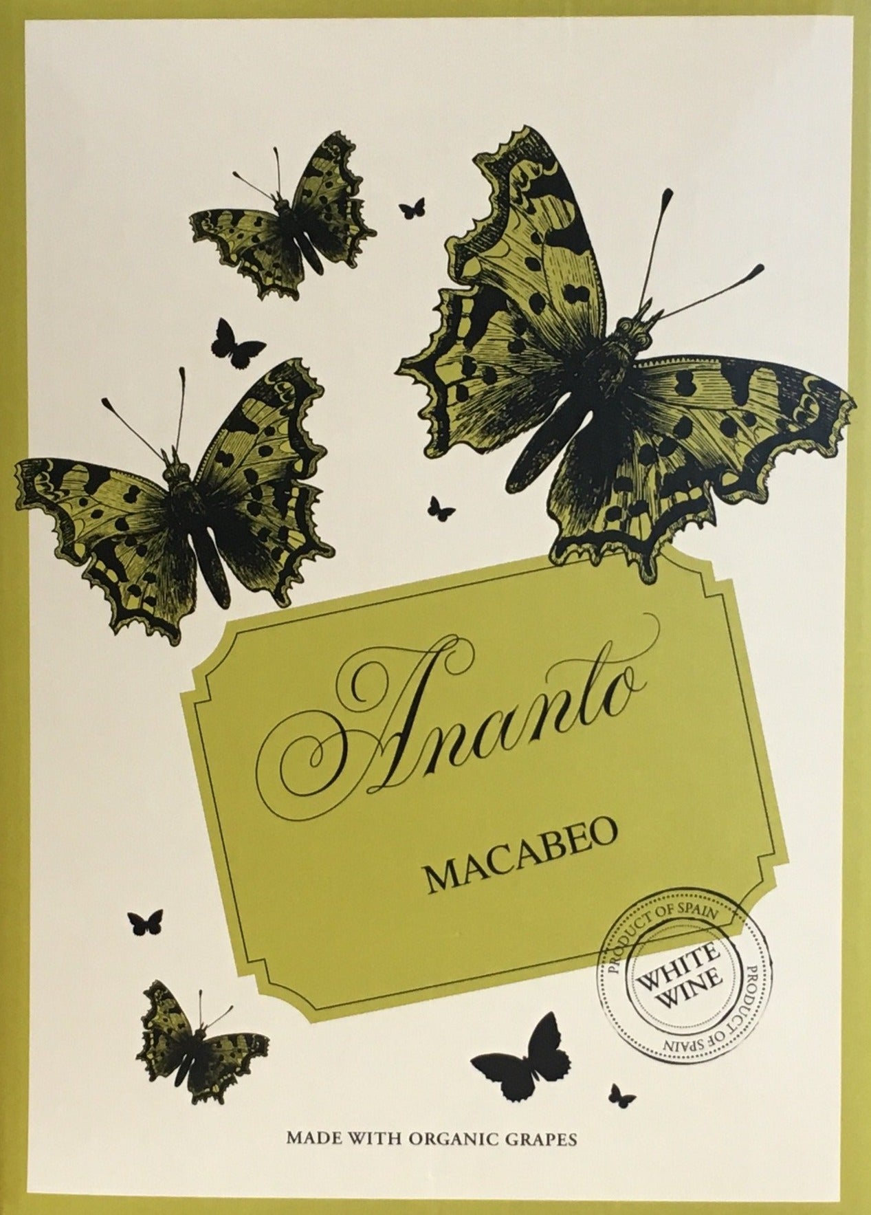 2021 Organic 3L Box Ananto Macabeo Wine from Utiel - Requena, Spain