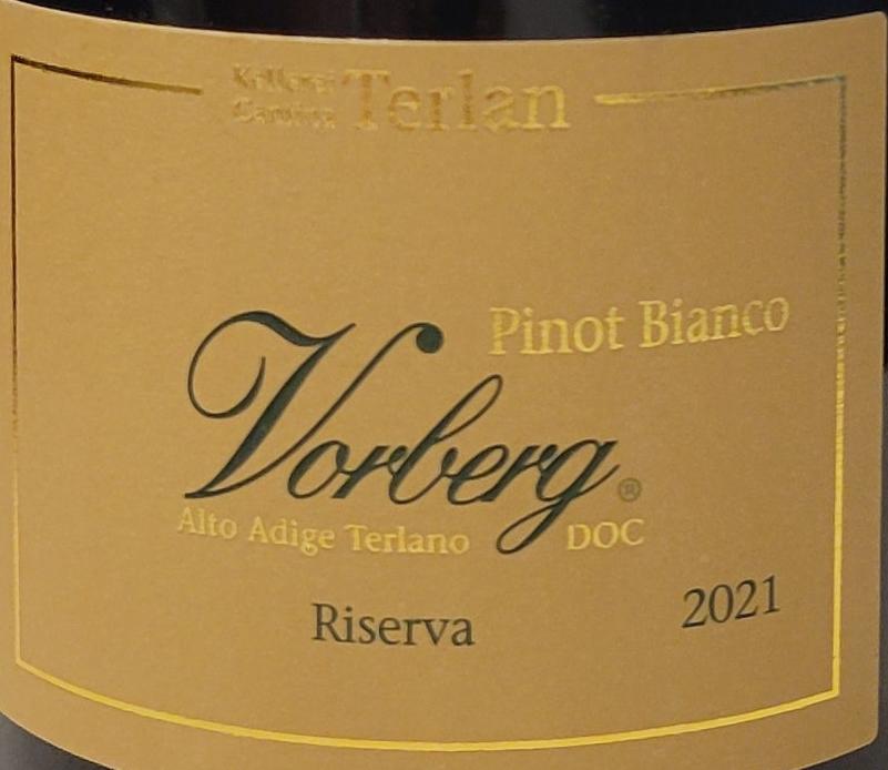 Cantina Terlano 'Vorberg' Pinot Bianco White Wine