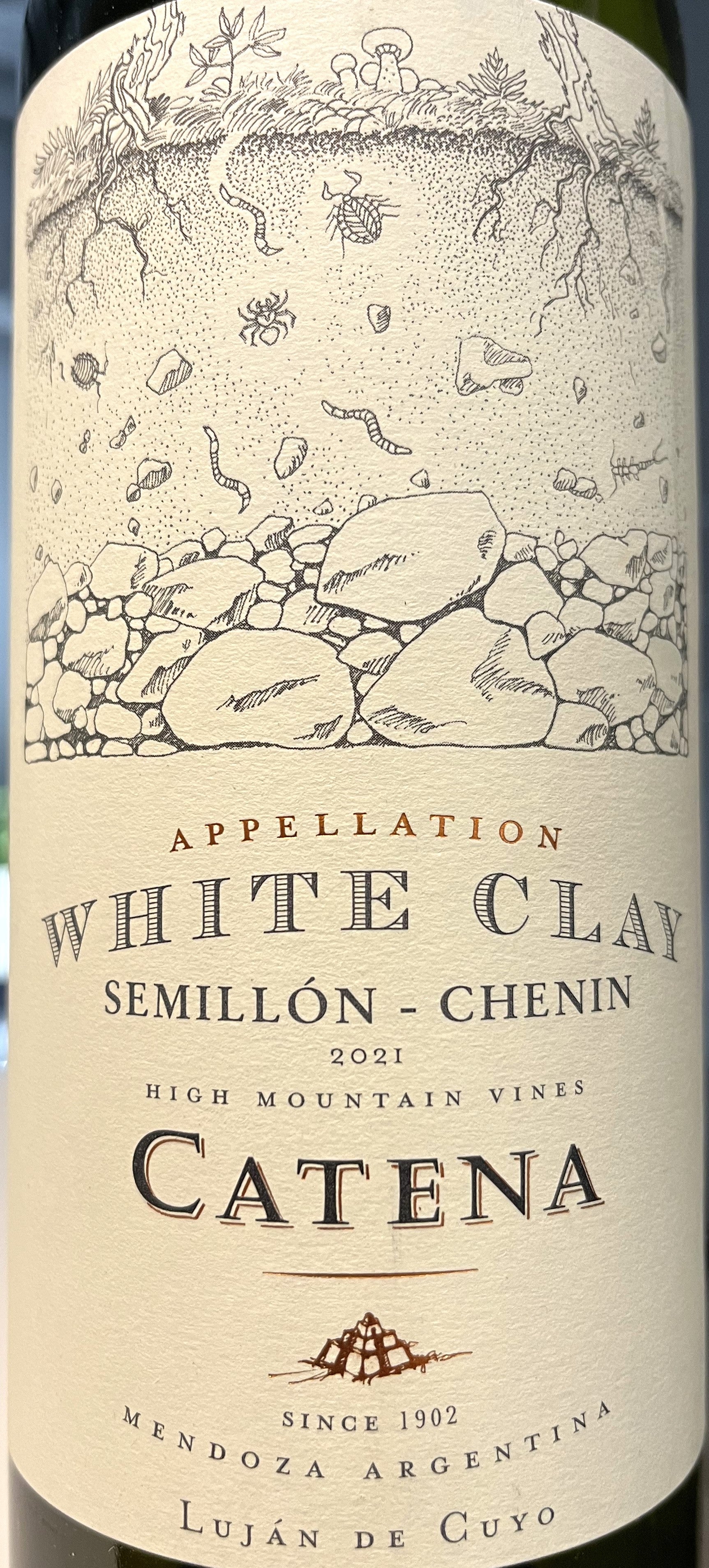 2021 Catena White Clay Blend: 55% Semillon - 45% Chenin from Argentina
