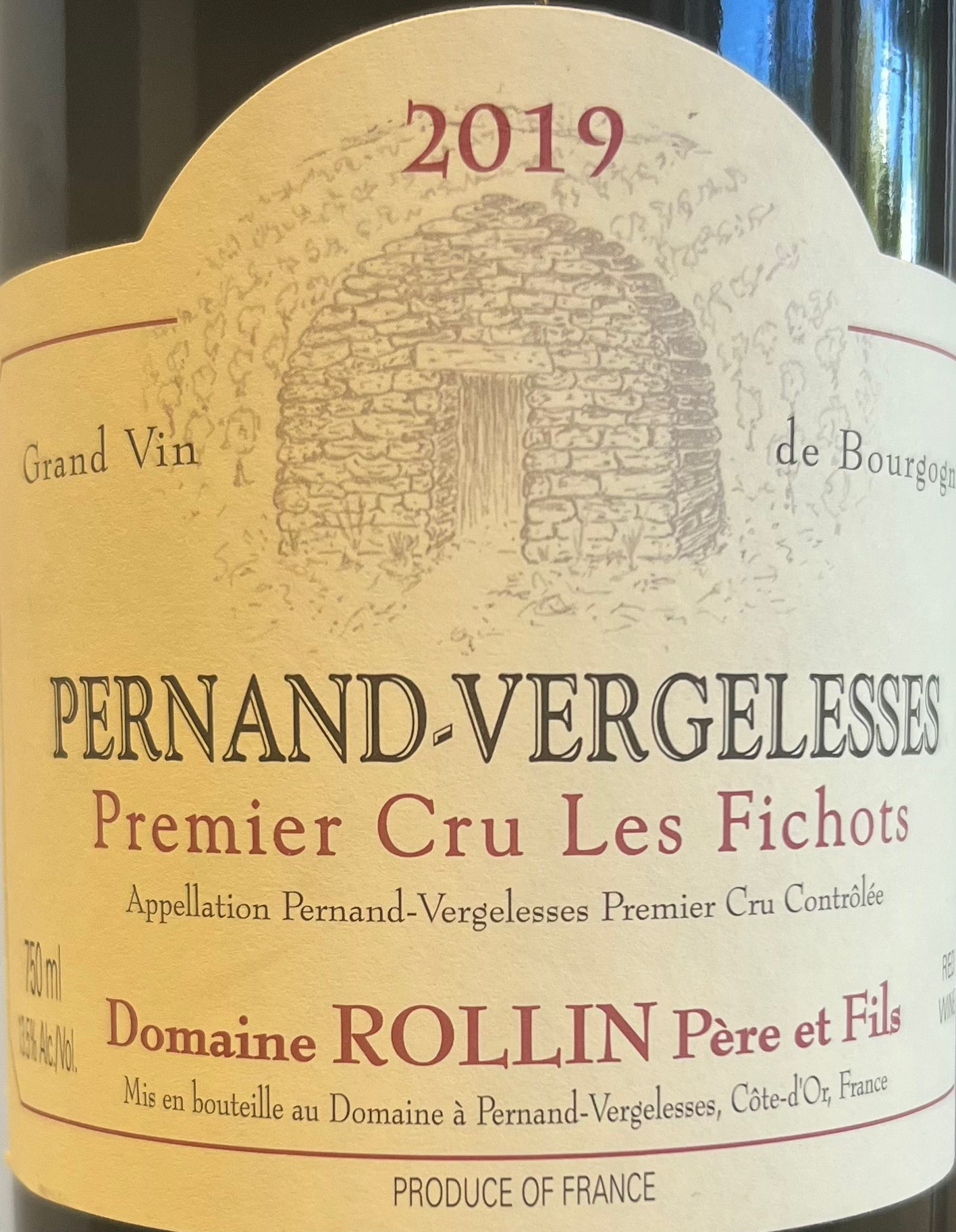 2019 Domaine Rollin Pinot Noir 'Les Fichots' 1er Cru from Pernand - Vergelesses, Burgundy