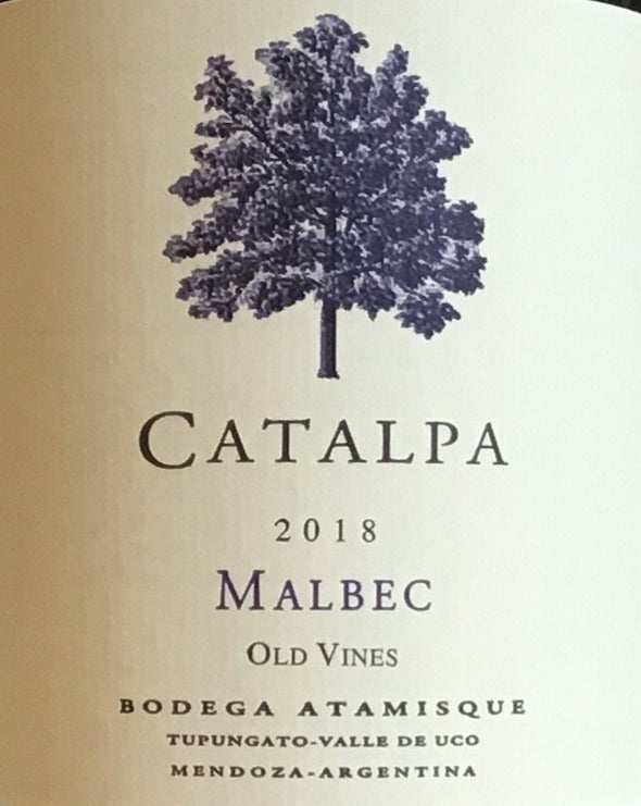 2018 Catalpa Old Vines Premium Malbec Wine