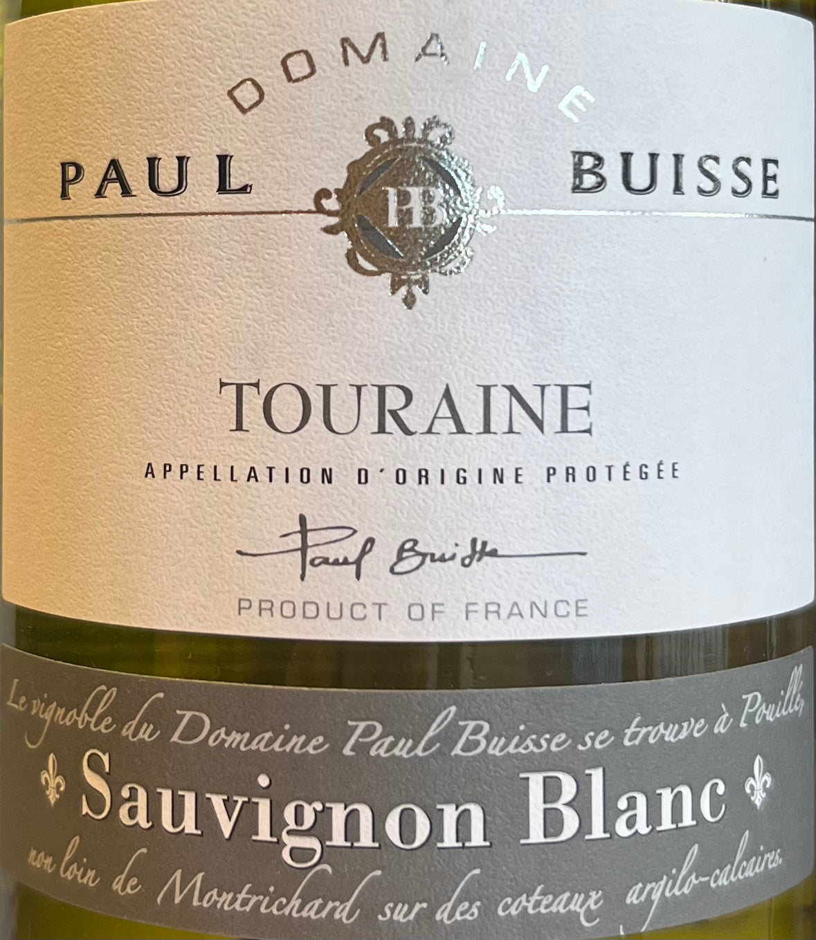 Domaine Paul Buisse Sauvignon Blanc Wine - Touraine Region
