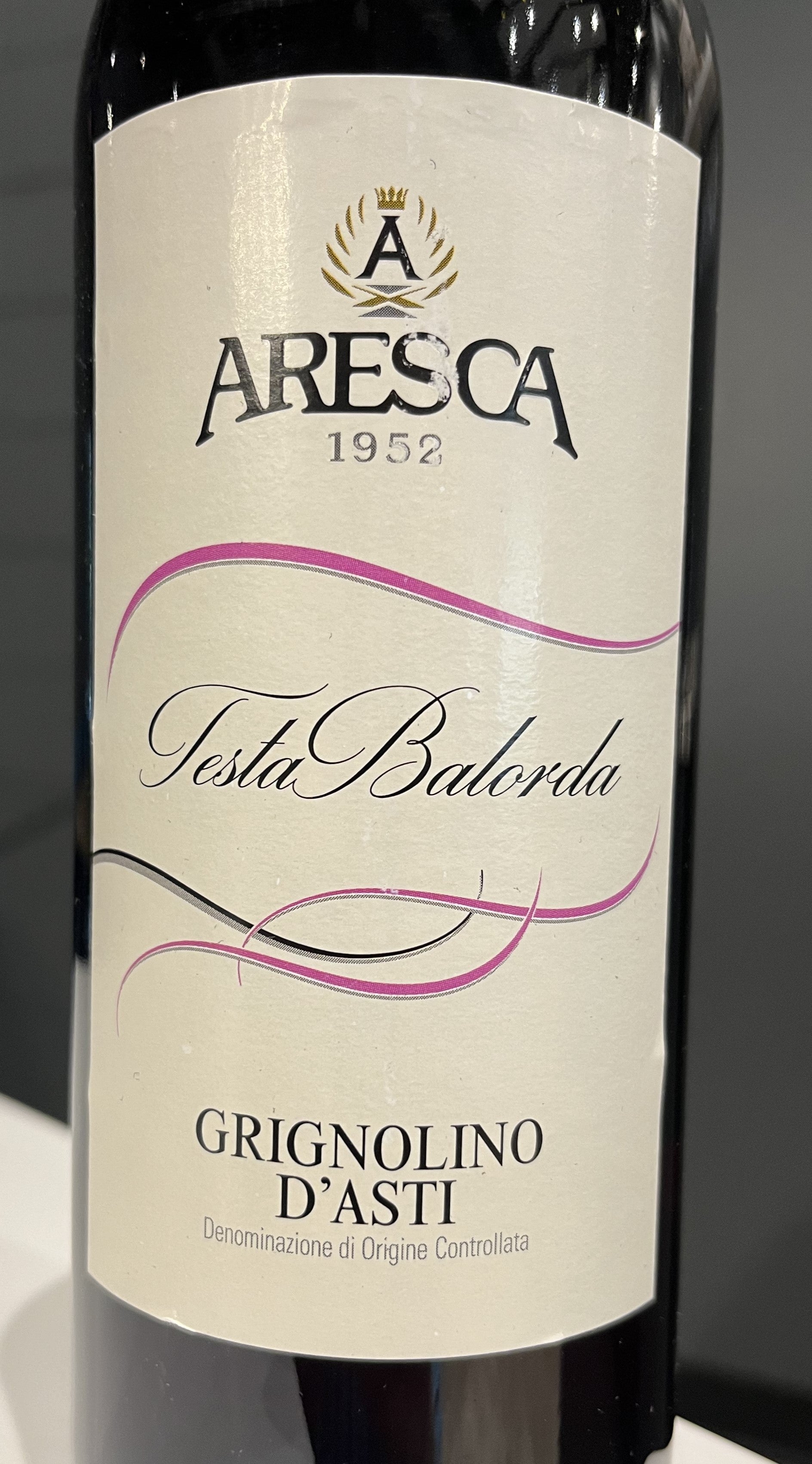 Aresca 'Testa Balorda' Premium Still Red Grignolino d'Asti Wine