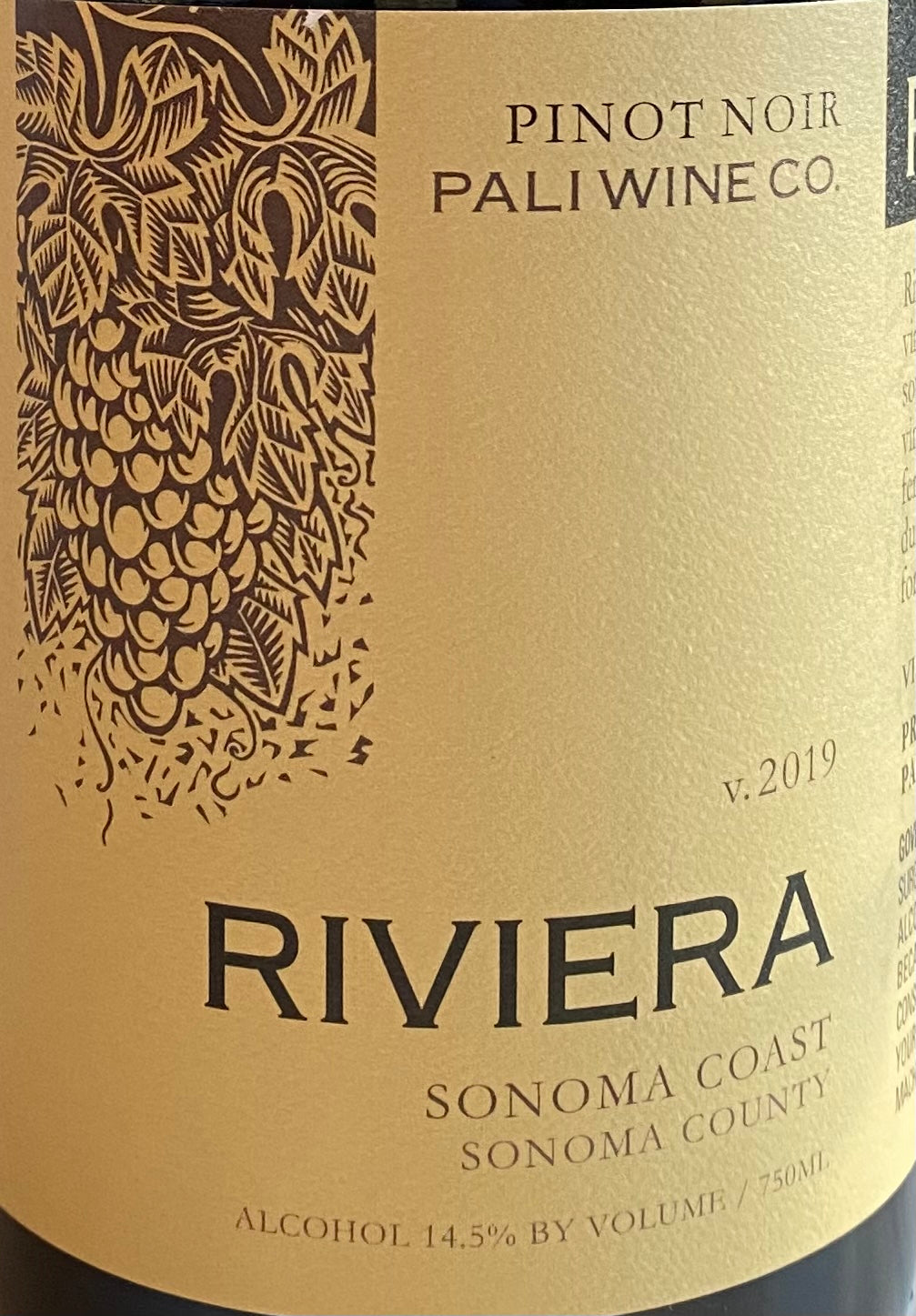 Pali Wine Co. 'Riviera' Pinot Noir - 2019 Vintage